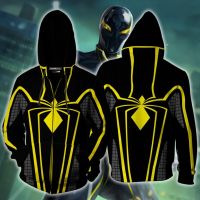 【CustomFashion】 Avenger Zipper Hoodie Cosplay Zip Hooded Pullover Coat 3D Printed Plus Size Men Sweatshirt