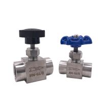 Adjustable needle valve 1/8" 1/4" 3/8" 1/2" female thread stainless steel high pressure Flow Control shut off crane needle valve