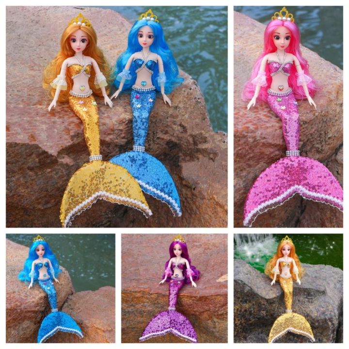 the-little-mermaid-barbiestyle-barbiepink-barbiecore-ชุดบาร์บี้-บาร์บี้-บาบี้-ตุ๊กตาบาร์บี้-ตุ๊กตาน่ารัก-ตุ๊กตาของขวัญแต่งตัวน่ารักแวววาวเลื่อมตุ๊กตาเจ้าหญิงเงือกพลาสติกแบบเสื้อยืดแฟนคลับอนิเมะ