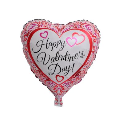 Ready Stock！10pcs 18inch Happy Valentines Day Love Heart Aluminium Foil Balloon Party Decor
