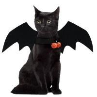 【CW】 Fashion Cat Clothes Bat Wings Funny Artificial Wing Dog Clothes for Small Dogs Pet Cosplay Prop Dog Cat Halloween Costume