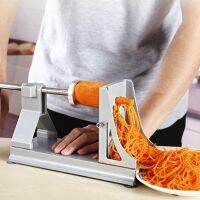 เครื่องตัดผัก ที่สไลด์ผัก ใช้กับผักผลไม้ หัวไชเท้า แตงกวา มันฝรั่ง Multifunctional Spiral Slicer Grater ใบมีดสแตนเลส