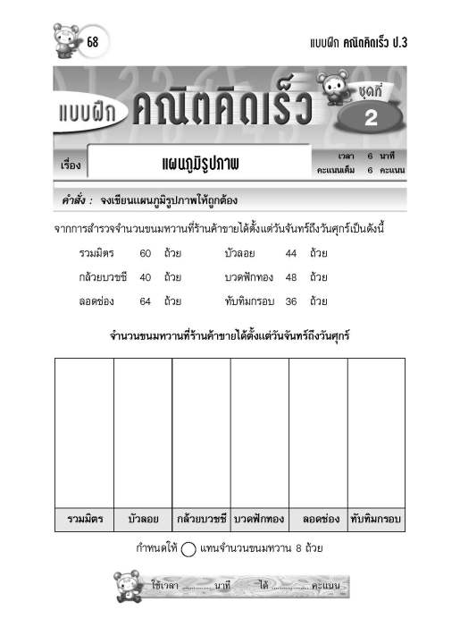 หนังสือแบบฝึกคณิตคิดเร็ว-ป-3-ฉบับปรับปรุงใหม่