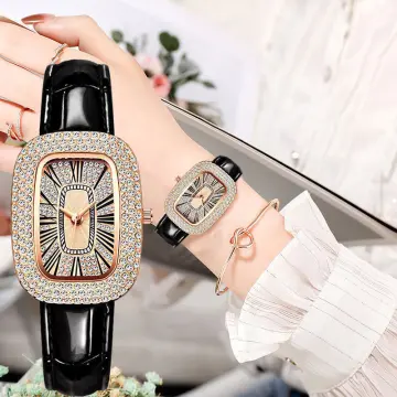 Rectangle dial outlet watches for ladies