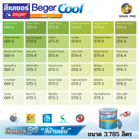 BegerCool All Plus SG เบเยอร์คูล ออลพลัส สีทาบ้านสูตรน้ำ ชนิดกึ่งเงา กลุ่มสีเขียว - 3.785 L.