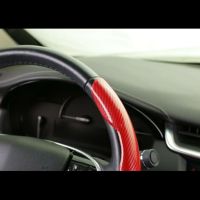 Interior Steering Wheel Cover Steering Wheel Decoration 3PCS ABS Booster Car Carbon Fiber Decor For 37 38cm Diameter