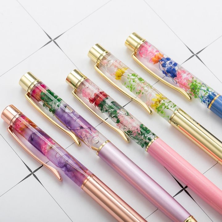 ปากกาโลหะสบู่วาเลนไทน์รูปดอกกุหลาบนิรันดร์น้ำมันดอกไม้ใหม่ปากกาลูกลื่น-lette-โฆษณาสลักชื่อปากกาวาดโลโก้ปรับแต่งเครื่องเขียนขายส่ง