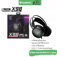 Nubwo(ชุดหูฟังเกมมิ่ง)HEADSET(7.1) Gaming Virtual Surround รุ่นX98 Black(ประกัน2ปี)-APP Solution