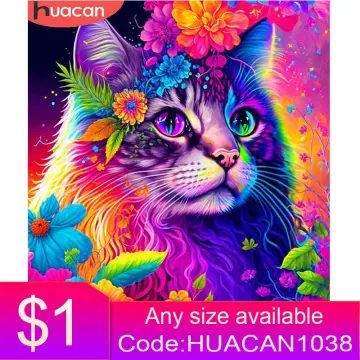 HUACAN Dog Diamond Painting New Collection 2023 Animal Full Round/Square  Mosaic Flower Home Decoration Gift