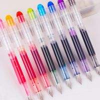 1PC Fountain Pen Large Capacity Fashion Classic Transparent Colorful Ink Students Stationeries Office School Pen Supplies Ручка
