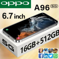 โทรศัพท์ OPPQ A96 5G 6.7นิ้ว โทรศัพท์มือถือ วีดีโอสั้นเกมมือถือ รองรับ2ซิม Smartphone 4G/5G โทรศัพท์สมา แรม16GB รอม512GB โทรศัพท์ถูกๆ Android11.0 มือถือ Mobile phone โทรศัพท์สำห รับเล่นเกม โทรศัพท์ ถูกๆ ดี