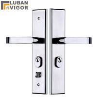 So Good 304 Stainless Steel Security Door Lock Panel Handle Universal Mechanical Door Handle Thickened Steel Plate Easy Install