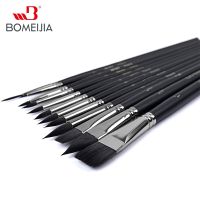 12PCS Professional Watercolor Paint Brushes Set Artist Synthetic Fine Squirrel Brush Round Tip for Detail Gouache Acrylic Oil