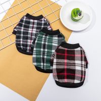 ZZOOI Winter Warm Fleece Pet Clothes Plaid Printed Pet Coat Puppy Dogs Shirt Jacket Bulldog Pullover  Dog Clothing Pet Outfit Costume