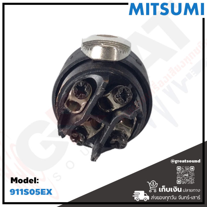 mitsumi-911s05ex-สเปคคอนติดสายลำโพง-รุ่นนี้สามารถกันน้ำได้-สำหรับต่อเข้าสายตู้ลำโพง-คุณภาพดี-เข็มแรง-ทนทาน-ราคานี้เป็นราคาต่อ-1-ตัว