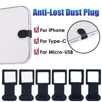 Anti-lost Phone Dust Plug for IPhone Type-C Micro USB Universal Charging Port Silicone Dustproof Plugs for Apple IOS Android