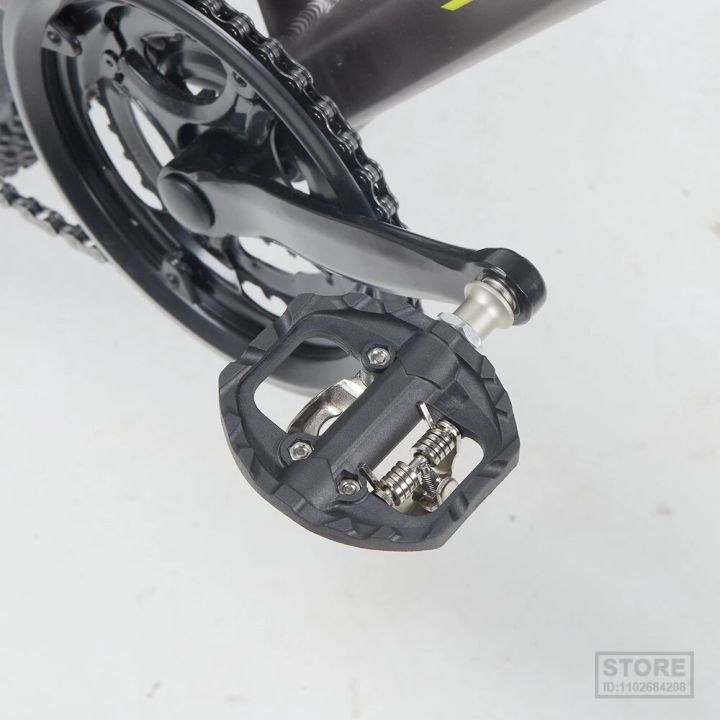 แป้นเหยียบจักรยานเสือภูเขา-racework-2-in-1-จักรยานเสือภูเขากันลื่นล็อคเหยียบล็อคตัวเองใช้ได้กับอุปกรณ์รถจักรยาน-spd