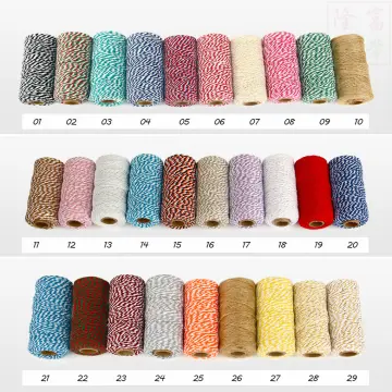 Beige Cotton Three twisted Rope String Cord Twine Sash Craft 5mm-20mm  Cotton Thick Cords For Handmade Decorative