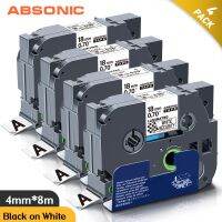 ดีล Absonic 18mmSE 4เทปสำหรับบราเทอร์ฉลากลามิเนต SE4ริบบิ้นสำหรับเครื่องพิมพ์ไฟล์ลับริบบิ้นสีดำบนสีขาวสำหรับบราเดอร์ผู้สร้าง