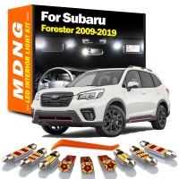 MDNG 10ชิ้นโคมไฟในบ้านไม่มีข้อผิดพลาด Canbus สำหรับ Subaru Forester 2009 2010-2019 LED แผนที่ภายในไฟโดมอุปกรณ์เสริมรถยนต์ชุดหลอดไฟ