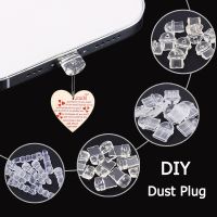 ❅✆❄ hutangbq 5Pcs Anti Dust Transparent Plug for Iphone Type C Charging Port Stopper Protection Cap Pendant