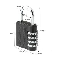 【CW】 80x43x14mm Heavy Duty 4 Digit Combination Lock Weatherproof Security Padlock Outdoor Gym Safely Code