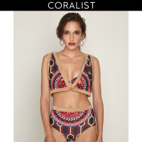 [Coralist Swimwear] ชุดว่ายน้ำทูพีซ Two-piece รุ่น Afrikan Capsule สี แดง ดำ ครีม (Afrikan) (CREX132)