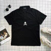 (Celebrity Menswear)ใหม่หรูหรา2022ผู้ชาย MMJ Skull Bone เย็บปักถักร้อย Mastermind แฟชั่นเสื้อโปโลเสื้อ Hip Hop สเก็ตบอร์ดผ้าฝ้าย Polo Top Tee T10