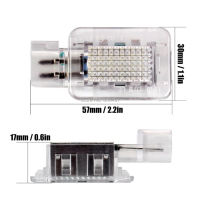 2 x LED พลังงานสูงรถยนต์ LED ไฟป้ายทะเบียนโคมไฟสีขาวสุด C An BUS OBC ข้อผิดพลาดฟรีสำหรับวอลโว่ S60 S80 C70 XC70 XC90