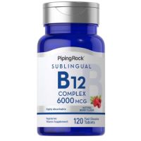 PipingRock Methylcobalamin B-12 Complex (Sublingual), 6000 mcg, 120 Fast Dissolve Tablets b12