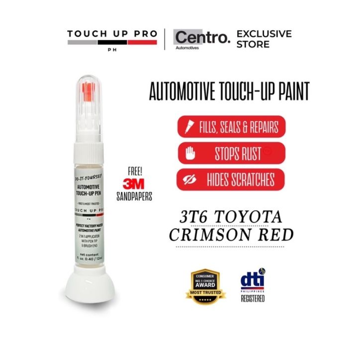 TOUCH UP PRO PH TOYOTA 3T6 CRIMSON RED Touch Up Paint Pen Scratch Concealer Pen Color Match