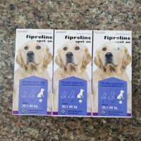 fiproline spot on dog ยาหยอดกำจัดเห็บ หมัด สุนัข  น้ำหนัก 20-40  กิโลกรัม (3 หลอด)