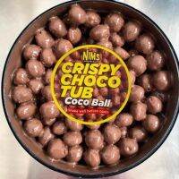 NIMS CRISPY CHOCO TUB WITH COCO BALL ขนมปังกรุบกรอบรสโกโก้พร้อมกับช็อคโกแลตเข้มข้นในกระปุก 250g