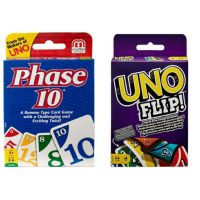 T.P. TOYS UNO 《SAVE#2》 UNO PHASE 10 + UNO FLIP เกมส์อูโน่ เกมส์กระดาน แพคคู่ รวมจำนวน 2 ชิ้น