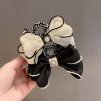 Fabric bow tie clip female large plate hair clip hair volume heavier hair hair clip back of the head shark clip ornaments