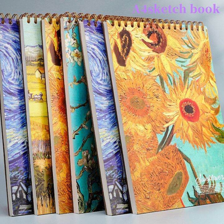 A4 Van Goghsketch book watercolor sketch book art book hand-painted ...