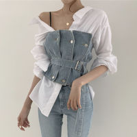 y little man shirt striped belt steel upper jeans give women two suits women shirts