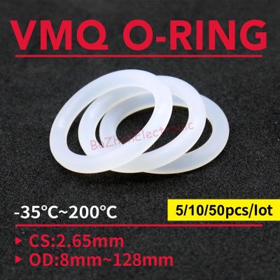 VMQ Gasket Cincin O Putih CS 2.65Mm OD 8 128Mm Cincin Silikon Kelas Atas untuk Makanan Silikon Gasket Suhu Tinggi