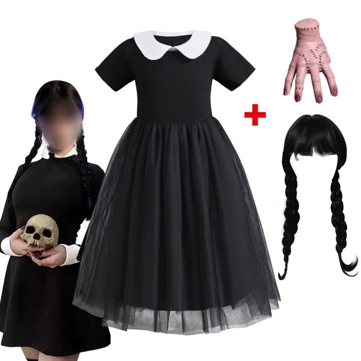 wednesday-cosplay-for-girl-costume-2023-princess-black-gothic-dress-kids-party-dresses-halloween-carnival-costumes-3-8yrs