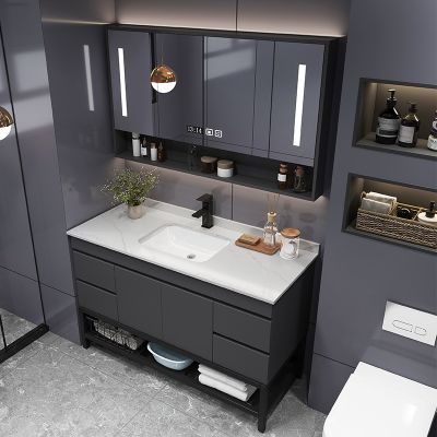 [COD] luxury rock slab bathroom cabinet combination modern minimalist washbasin apartment