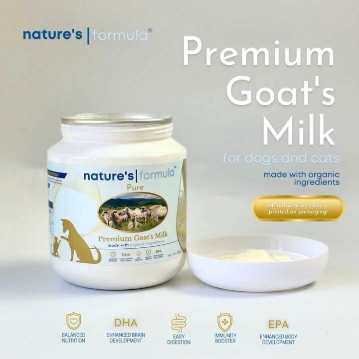 Nature's Formula Premium Organic Goat's Milk For Dogs Cats Health