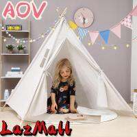 AOV 3.9X3.9 X 4.3ft เด็กเต็นท์อินเดียพร้อมไฟ LED String และ Windows Teepee เต็นท์สร้างความเป็นส่วนตัว Space Fairy เต็นท์ DIY เด็กเล่นบ้านสำหรับอ่านหนังสือเล่นผ่อนคลาย