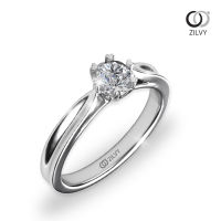 ZILVY - แหวนเพชรหญิงเพชรชู 0.20 กะรัต เพชรน้ำร้อย (GR483)