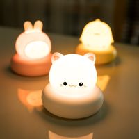 Childrens Night Light Bear Rabbit Baby Nightlight Cute For Home Bedroom Kid USB Cartoon Led Lamp Christmas Gift Night Lights