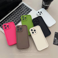 สีทึบใหม่มีสีสัน IPhone15 15Plus 15pro 15Promax 11 13 Iphone14 14Plus 14pro 14Promax Pro Xs Max 8 7 Plus X 12 Mini Pro Max เคสซิลิโคน Tpu แบบนิ่ม