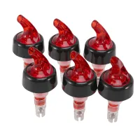 6 Pcs Measure Liquor Pourer,Plastic Measured Liquor Pourer Measuring Chamber Pourer Pour Spout Stopper for Liquor Wine