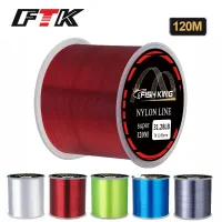 FTK Nylon Fishing Line 120m Sink Line Japan Fluorocarbon Coating Fishing Lines Super Strong 4-34LB Saltwater/Freshwater