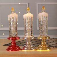 LED Candle Rechargeable Glitter Color Change Electronic Waterproof USB Charge Party Bithday Wedding Decoration No Candlewax