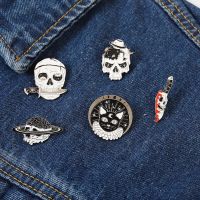 hot【DT】 Punk Gothic Collection Enamel Pins Set Custom Witch Ouija Satan Brooch Lapel Badge Dark Horro Movie Jewelry Fans