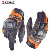 VEMAR ถุงมือรถจักรยานยนต์หนัง Finger ฤดูร้อน Breathable Motocross จักรยานถุงมือขับรถหน้าจอ Touch MTB จักรยานขี่จักรยานถุงมือคาร์บอนป้องกันสิ่งสกปรกจักรยาน M-XXL